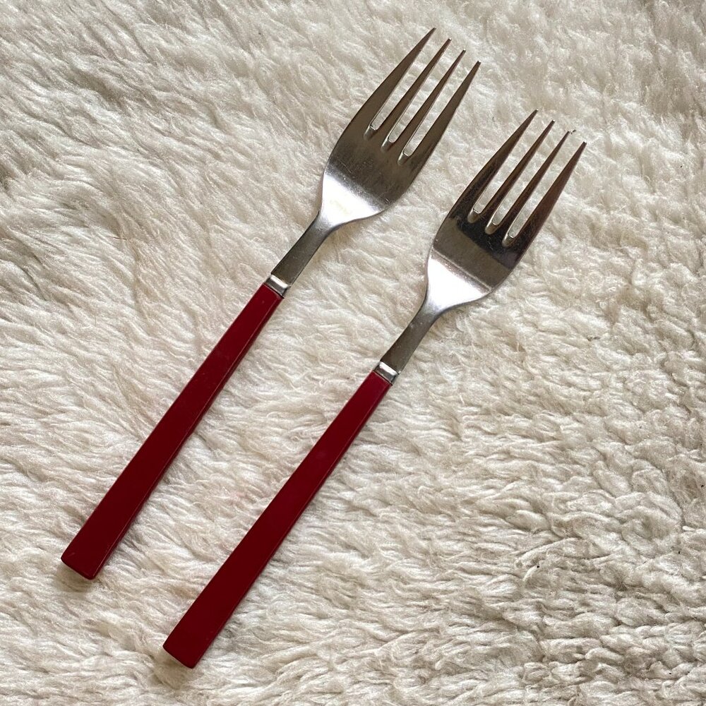Vintage Stainless Steel Japan Dessert / Small Serving Forks – Set of 2